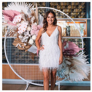 modern christchurch backdrop hire 21st birthday wedding round mesh backdrop white photo hire