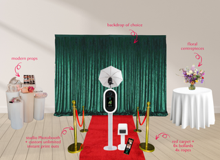 corporate-event-decorations-backdrop-hire-Photobooth-centre-piece-flowers-modern-Christchurch-NZ