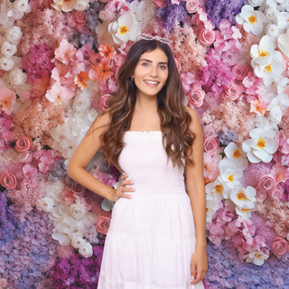 Spring Flower Wall Photobooth Backdrop