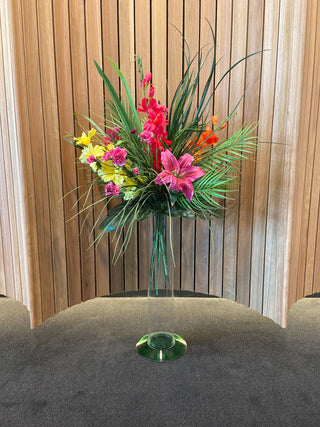 Modern-artificial-flowers-florist-Christchurch-tropical-arrangement-table