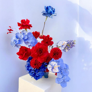 Modern-artificial-flowers-florist-Christchurch-vase-arrangement-bold-luxurious