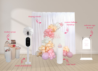 balloon-backdrop-photobooth-welcome-sign-modern-hire-package-christchurch-new-zealand