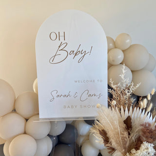 Customised Arched Acrylic Event Welcome Sign
