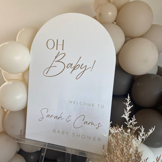 Customised Arched Acrylic Event Welcome Sign