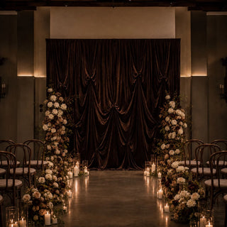 Chocolate Brown Draping Backdrop