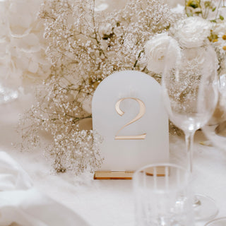 Frosted & Gold Acrylic Table Numbers