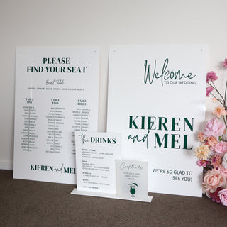 Custom Acrylic Wedding Sign Package For Hire