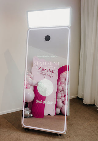 Modern Mirror Statement Photobooth - Affordable Full Day Hire