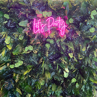 Let's Party Pink Neon Sign