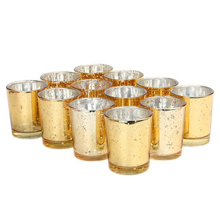 Gold Speckled T-Light Votive Candle Holders - Christchurch Decor Solutions
