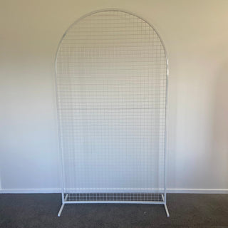 White Arched Mesh Backdrop