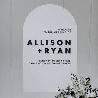 Custom White Acrylic Event Welcome Sign