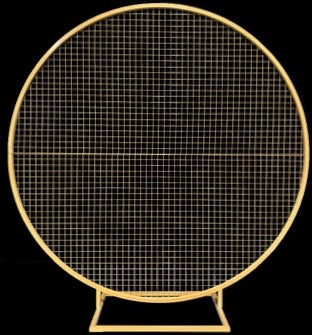 Gold Round Mesh Backdrop - Christchurch Decor Solutions