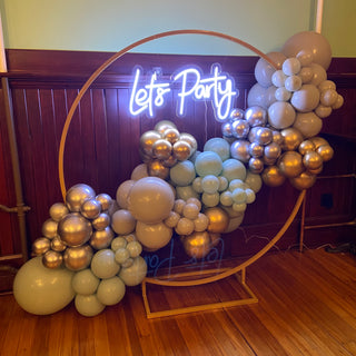Ring Backdrop Balloon & Neon Sign Package
