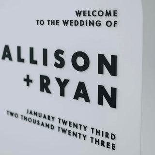 Custom Acrylic Wedding Welcome Sign