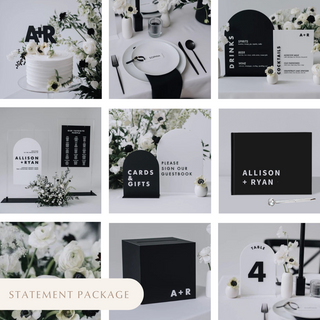 Statement Package - Custom Acrylic Wedding Signs